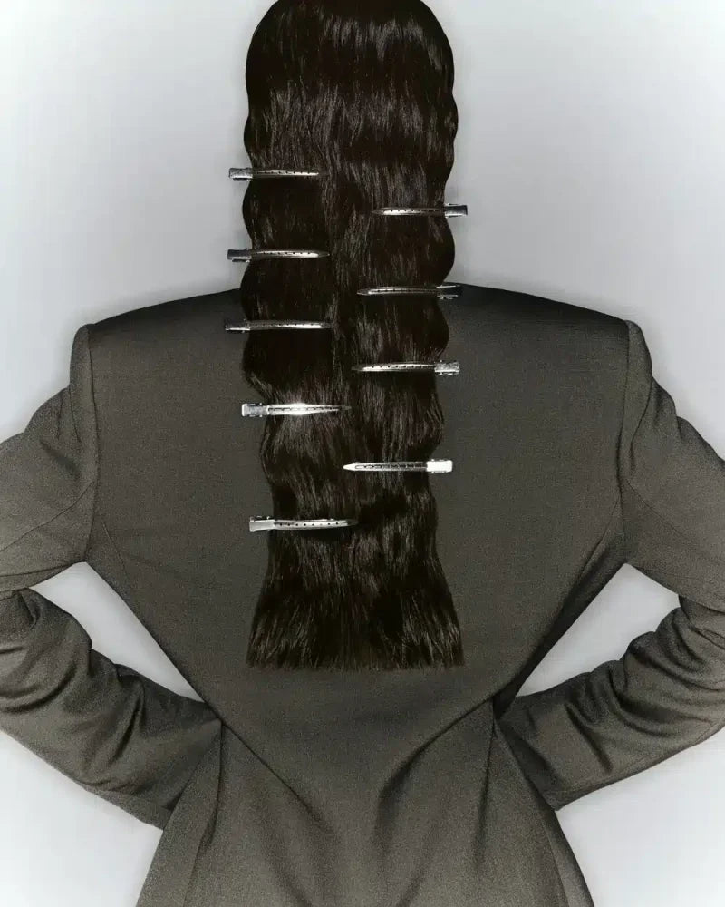 Sarah with hair pins in her hair