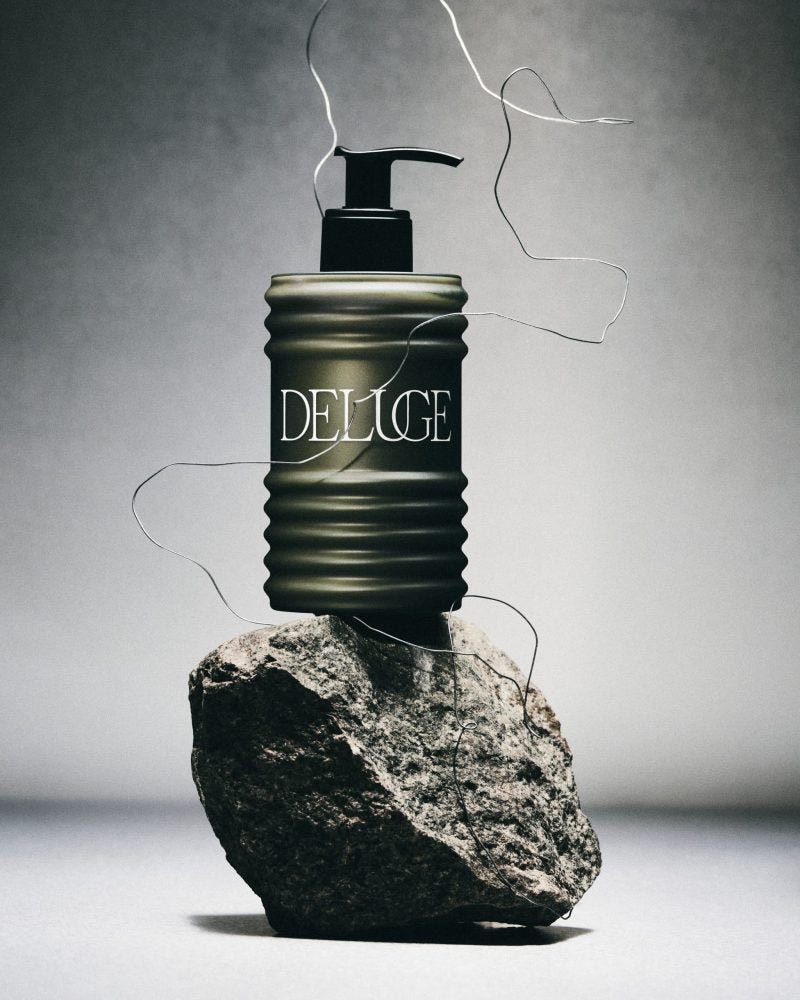 Conditioner Bottle on a Rock